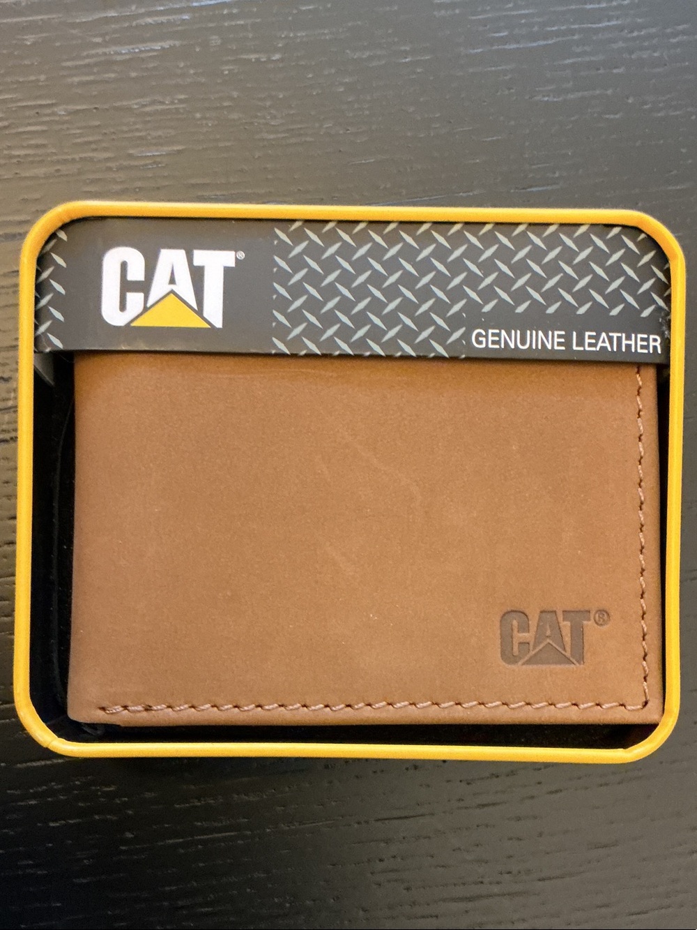 Caterpillar Brown Leather Card & Key Holder Wallet